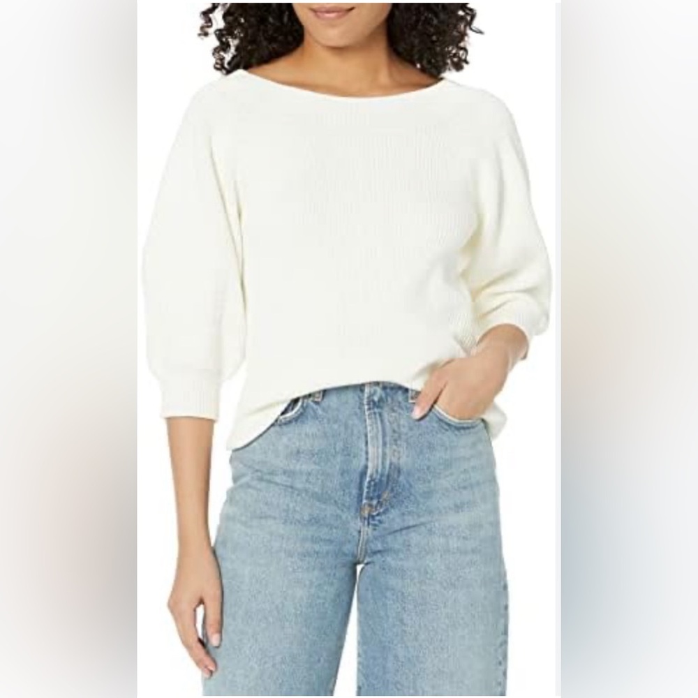 Waffle knit sweater
